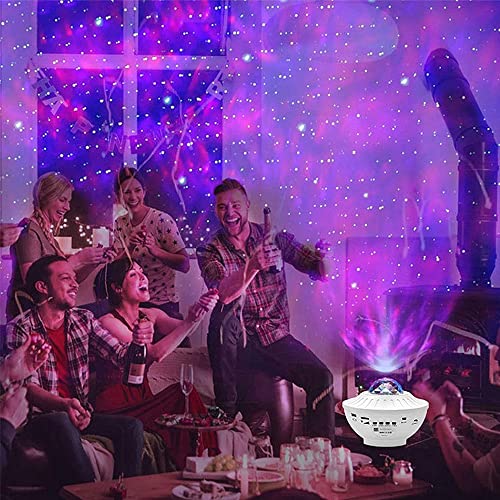 Projecteur Lumineux : ciel étoile galaxie, 21 modes d’éclairage (multicolore, rythmes et motifs). Fonctions : veilleuse, enceinte Bluetooth, télécommande, minuterie. Vendeur français + stock en France Cover