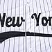 DEHANER Sport Baseball Jersey for Men Dad Son Fashion New York Fans T-Shirts Sport Jogging College Black Letters Pinstriped White Jersey Men Size 2X-Large