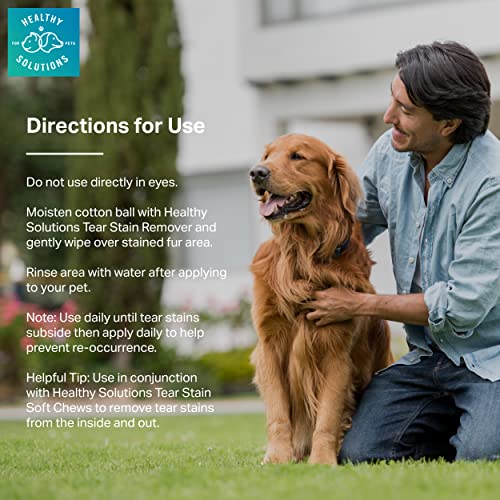 Tear Stain Remover For Dogs - 4 Fl Oz Solution For White Dogs & All Other Dog Breeds - Eliminates Unsightly Eye Tear Stains For Dogs & Cats #TOP3