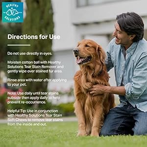 Tear stain remover for dogs  4 fl oz solution for white dogs  all other dog breeds  eliminates unsightly eye tear stains for dogs  cats   cucciolini doodles