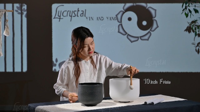 Amazon.com: Couple of 2 PCS Yin and Yang Crystal Singing Bowl Set