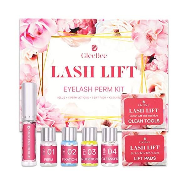 Gleebee Wimpernlifting Lift Kit, Eyelash Perm Kit, Professional Eyelash Lash Extensions, Lash Curling, Semi-Permanent…