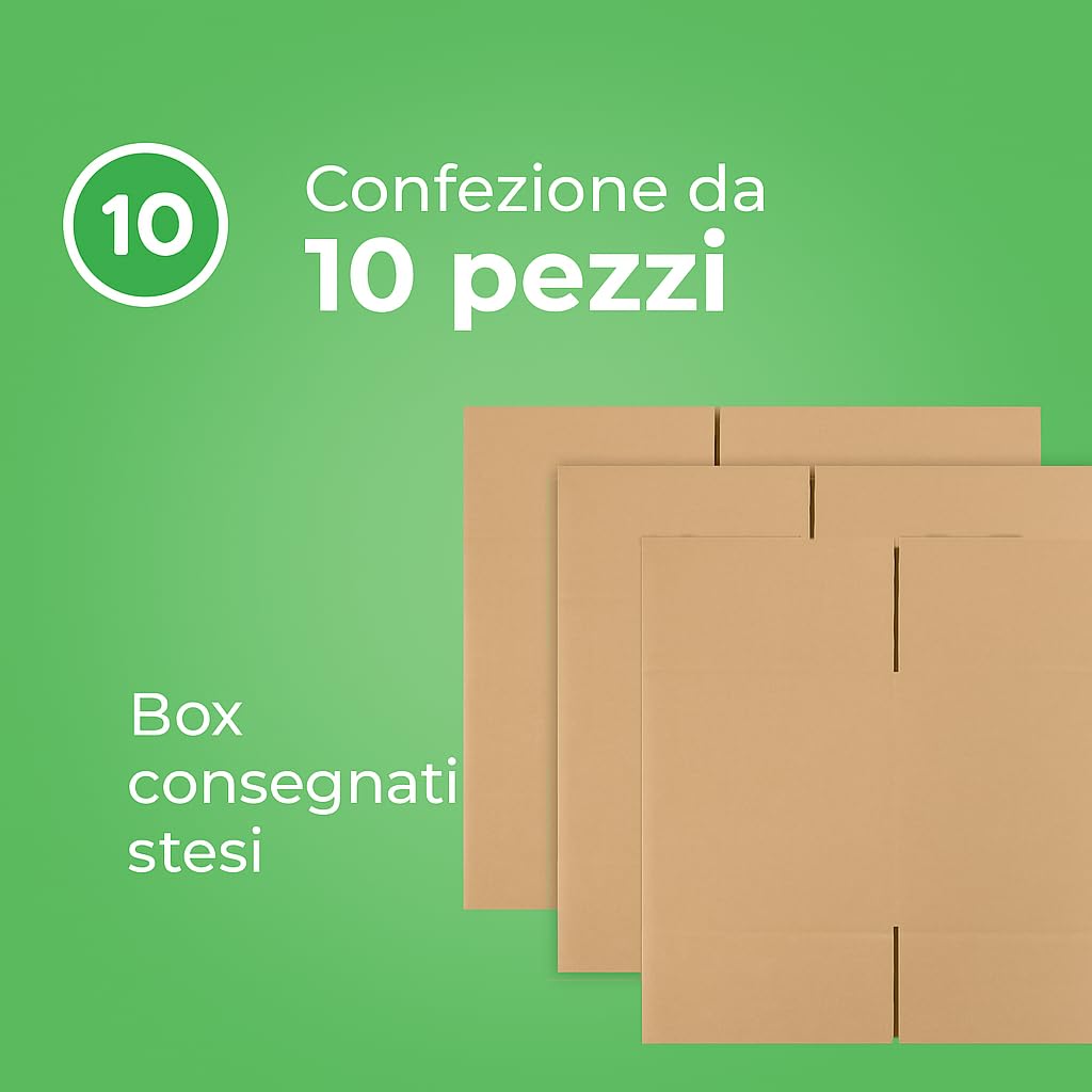 Scatole Trasloco 60X40X40 a Doppia Onda in Cartone Avana, Cartoni per Traslochi e Spedizione Made in Italy