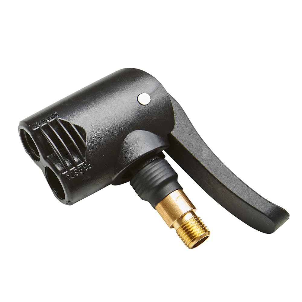 PROFI-PARTNER Pumpenkopf für aufladbaren Akku-Luftkompressor/Elektrische Luftpumpe – Mit 2-in-1 Kopf ohne Adapterwechsel gängigste Ventile aufpumpen, Zubehör für Auto/Fahrrad/Sport