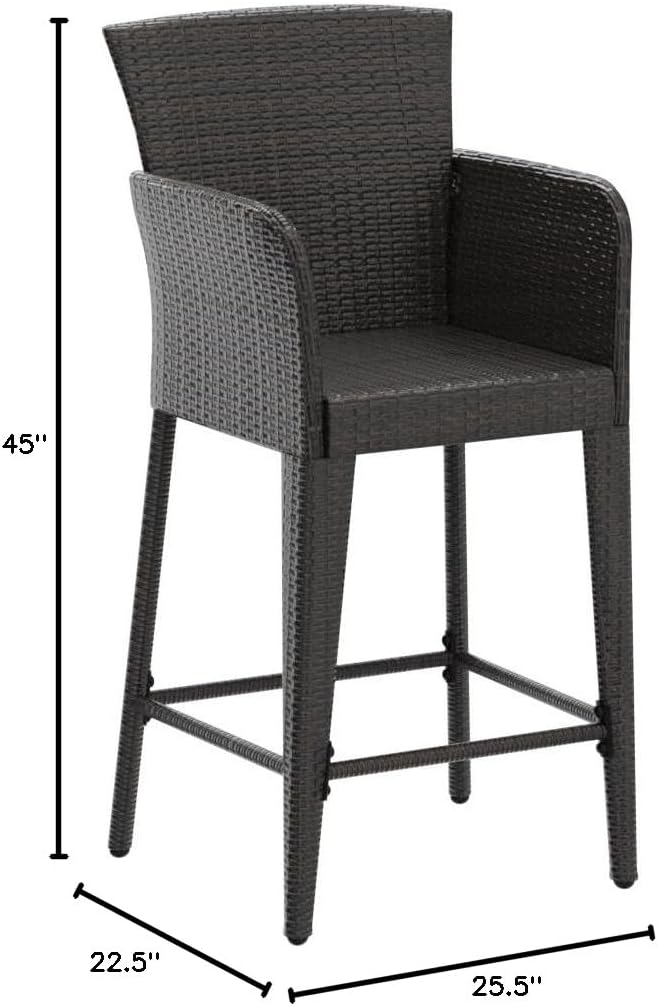 Christopher Knight Home Anaya Wicker Bar Stool, 45", Multibrown