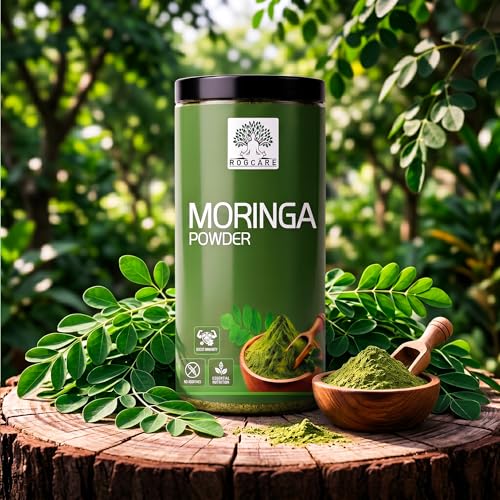 Image of Moringa Powder 500 gram Pure & Organic Drumstick Leaf Superfood | Rich in Vitamins & Minerals | Supports Immunity, Digestion & Energy | No Added Colors or Preservatives | Farm-Grown (500 gram)