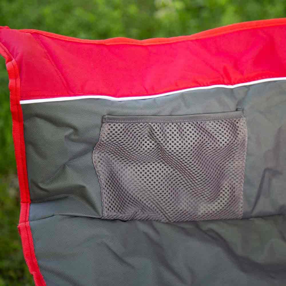 AKTIVE - Chaise à Bascule de Camping Pliable, en Acier et Polyester rembourré, avec Coussin et Poches latérales, Sac de Transport, Chaise à Bascule, chaises Pliantes, pour Jardin ou Plage (63046)
