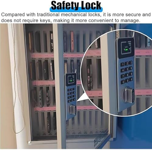 Secure Employee Cell Phone Locker with Code Lock - Confidential Classroom Storage for Mobile Phones, Smart Aluminum Organizer with 72-bit Locking Mechanism