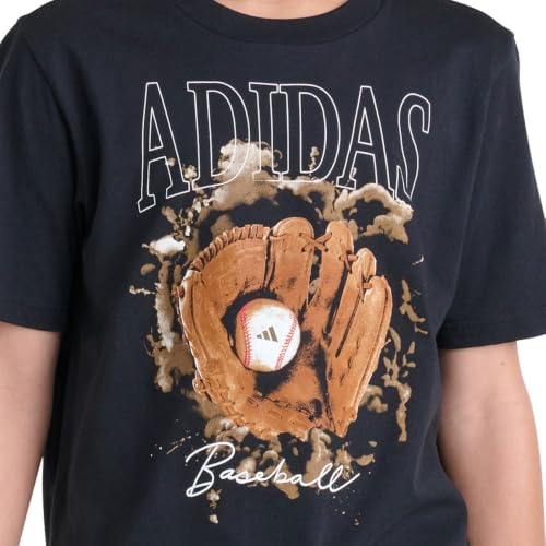 Image of adidas Kids Boys Ss Aop Wash Tee Casual Tops Casual - Green