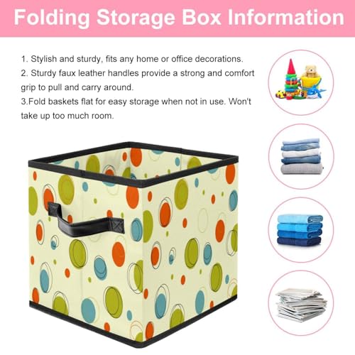 Boîte de rangement pliable cube en tissu motif géométrique pour placard - 4