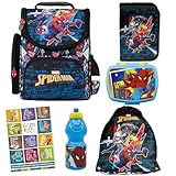 TRINKFLASCHE UND BROTDOSE: Die Trinkflasche und Brotdose sind aus einem sicheren Material gefertigt, das für den Kontakt mit Lebensmitteln geeignet ist. Die Produkte sind dicht, was sie ideal für die Schule oder eine Reise macht. Die Trinkflasche verfügt über einen Mundstück mit einer Verriegelungsmöglichkeit, die das Auslaufen von Flüssigkeiten verhindert. Das Frühstücksset für die Schule ist spülmaschinenfest.