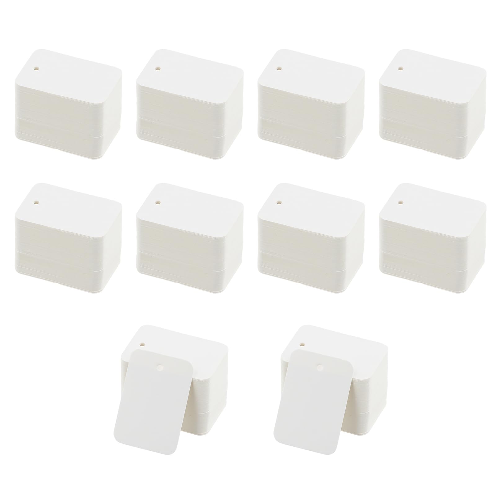 1000 Pezzi Piccolo Cartellini del Prezzo Bianco, 3.5x5cm Etichette di Marcatura/Vuoto, Etichette di Abbigliamento, Perforated Price Tags Per Prezzo con Foro Esposizione di Gioiell Regalo (Vuoto)