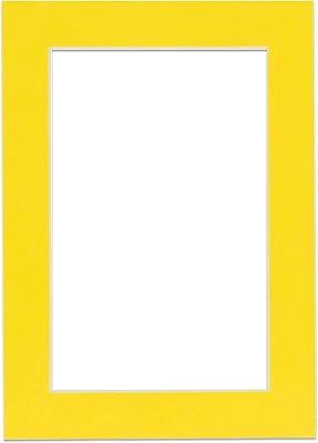 13x19 Mat Bevel Cut for 11x16 Photos - Acid Free Yellow Precut Matboard - for Pictures, Photos, Framing - 4-ply Thickness
