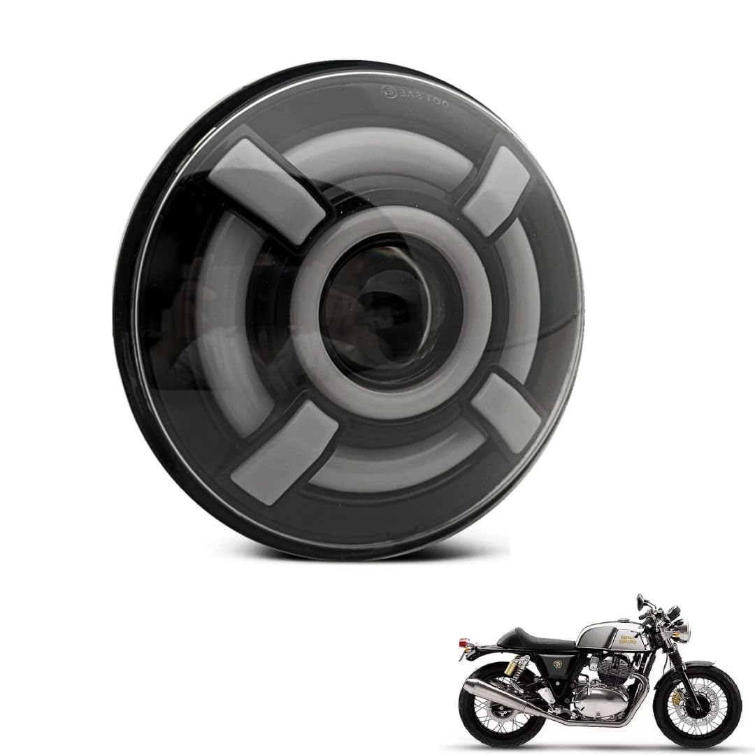 Touring 140 watts Halo Ring DRL Headlight for Continental GT 650cc, Hunter 350cc, 140 Watts with 1 Year Warranty-picture-26