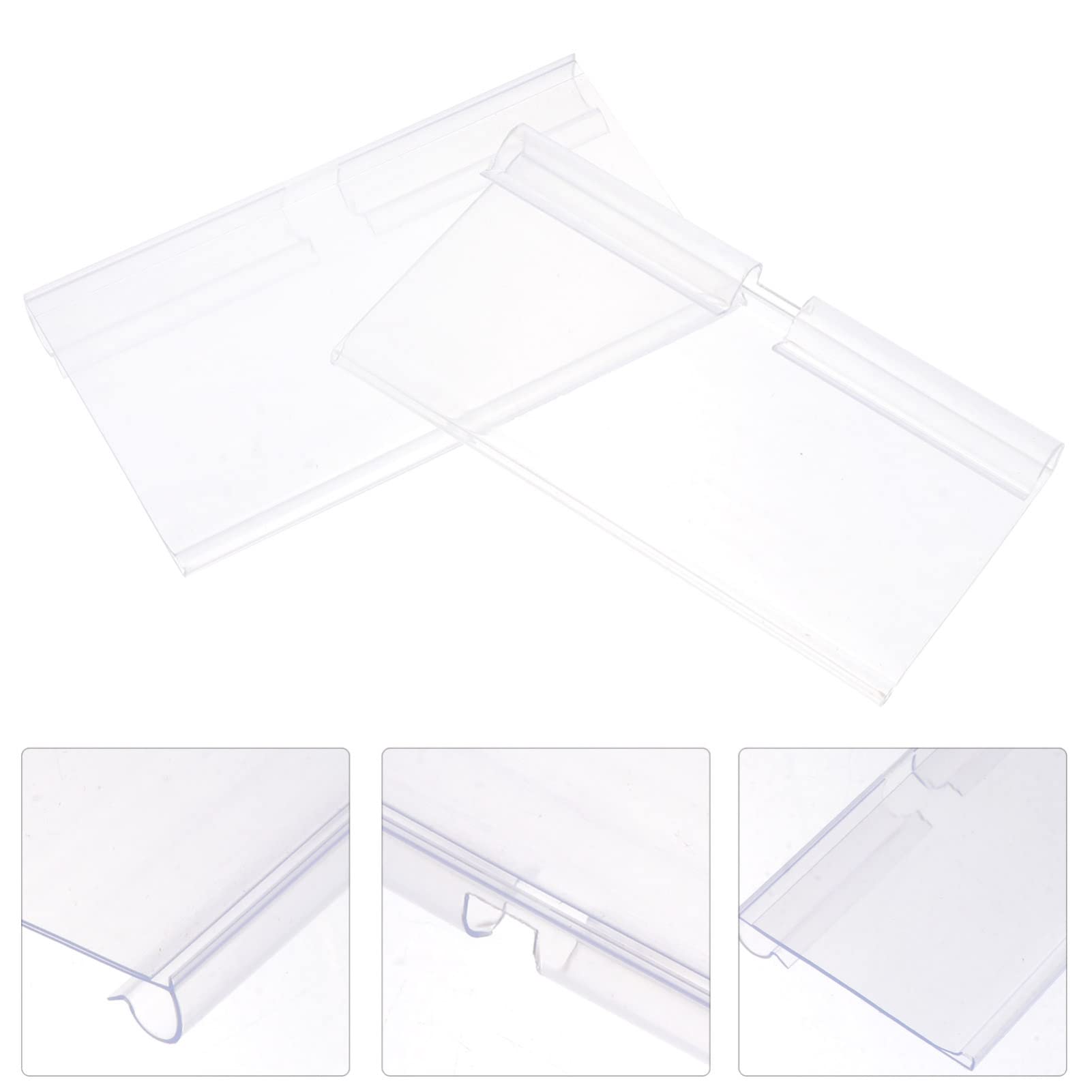 Gadpiparty 2 Set Supporti Per Etichette Trasparenti Per E Negozi Etichette Per Esposizione 100 Pezzi * 2