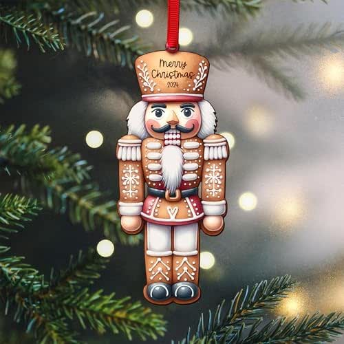 Wooden Christmas Ornaments Nutcracker, Merry Christmas
