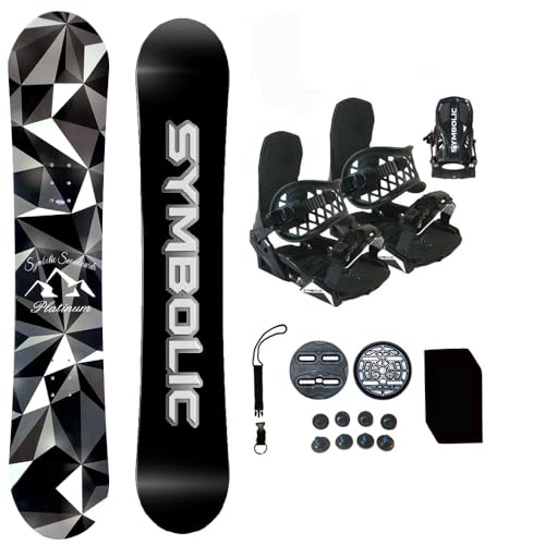 Symbolic Platinum 2025 Snowboard and Bindings Package Leash, Stomp Pad Freeride...