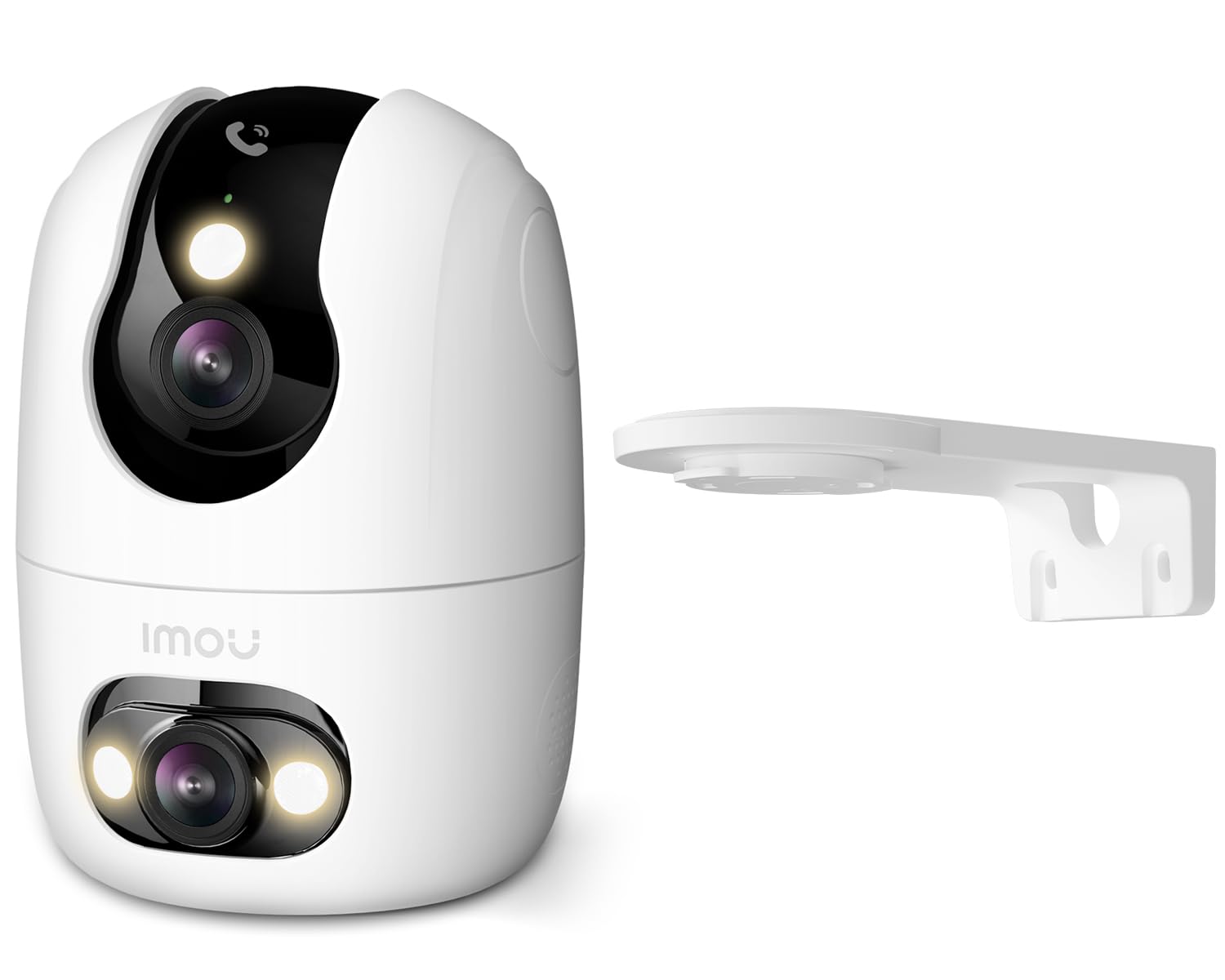 Imou 3K Telecamera Interno DoppiaLente con One-Touch Chiamata, con Staffa