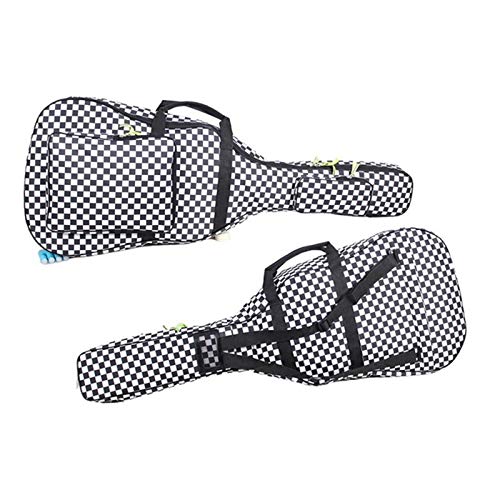 SECOLI Sac à dos professionnel pour guitare acoustique, portable, durable, noir et blanc, en maille, souple, housse épaisse, imperméable, facile à transporter, noir/blanc, 107x41x13cm - Les Beatles, Paul McCartney, John Lennon, RIngo Starr, George Harrison SECOLI Sac à dos professionnel pour guitare acoustique, portable, durable, noir et blanc, en maille, souple, housse épaisse, imperméable, facile à transporter, noir/blanc, 107x41x13cm – Image 6