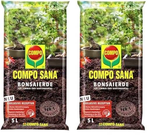 COMPO SANA Bonsaierde mit 8 Wochen Dünger, Erde...
