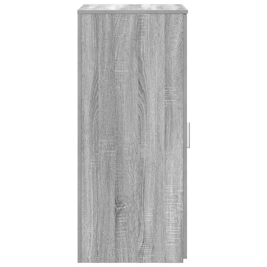 Sonoma - Armadietto portaoggetti grigio 50 x 45 x 103,5 cm, in materiale legno, salvaspazio, con ripiano, per ricevimenti, cantine, balconi e giardino