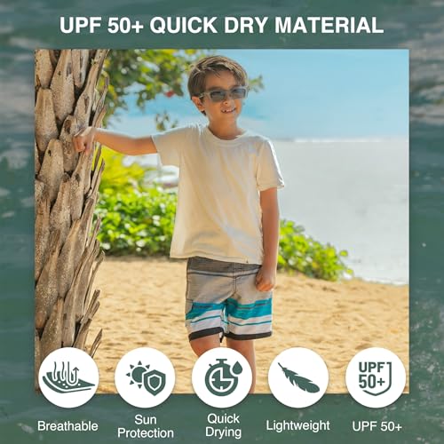 Image of Kanu Surf Boys' Impact Stripe Swim Trunk