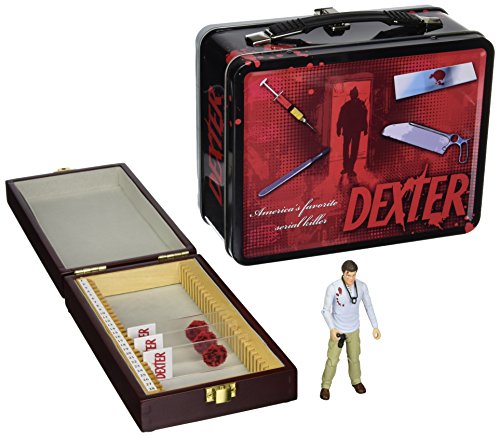 Dexter SDCC 2013 San Diego Comic-Con Exclusive 3 3/4 Inch Action Figure, Tin Tote & Blood Slide Box
