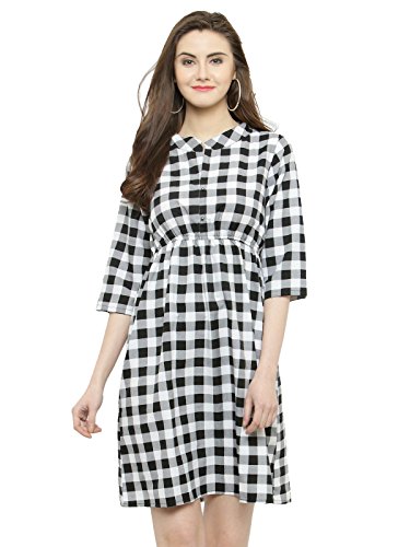 Image of Sera Women Black Printed Tailored Dress