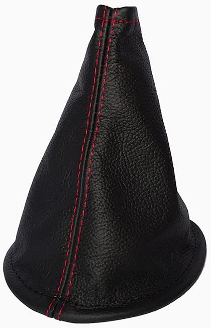 Shift Boot Compatible with Toyota Yaris Leather Various Stitching Colour Available (Red Stitch)