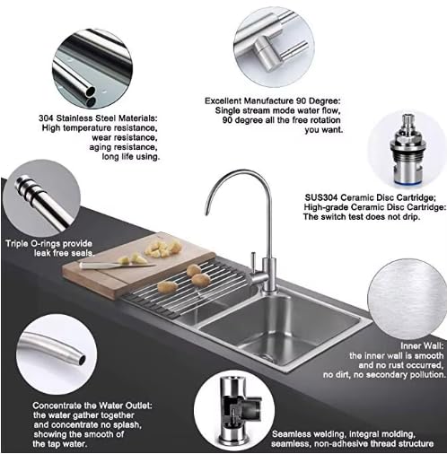 Image of Parijata SS 304 Faucet Tap for RO Water Purifier (Silver)