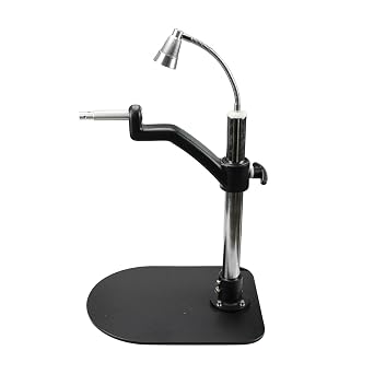Phoropter Stand with Overhead Light - Height Adjustable Arm Bracket for Vision Testing, Eye Exams in Optical Shops, Clinics & Training CentersBlack
