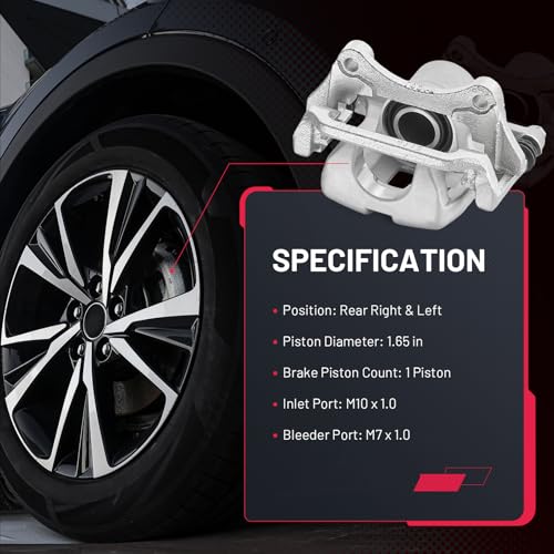 Image of BDFHYK 19-B3350 19-B3351 Rear Disc Brake Caliper Assembly Compatible with Toyota Highlander 2010 2012 2013 2.7L L4 /3.5L V6, for Highlander 2010 3.3L V6, GAS /FULL HYBRID EV-GAS (FHEV) 2pcs