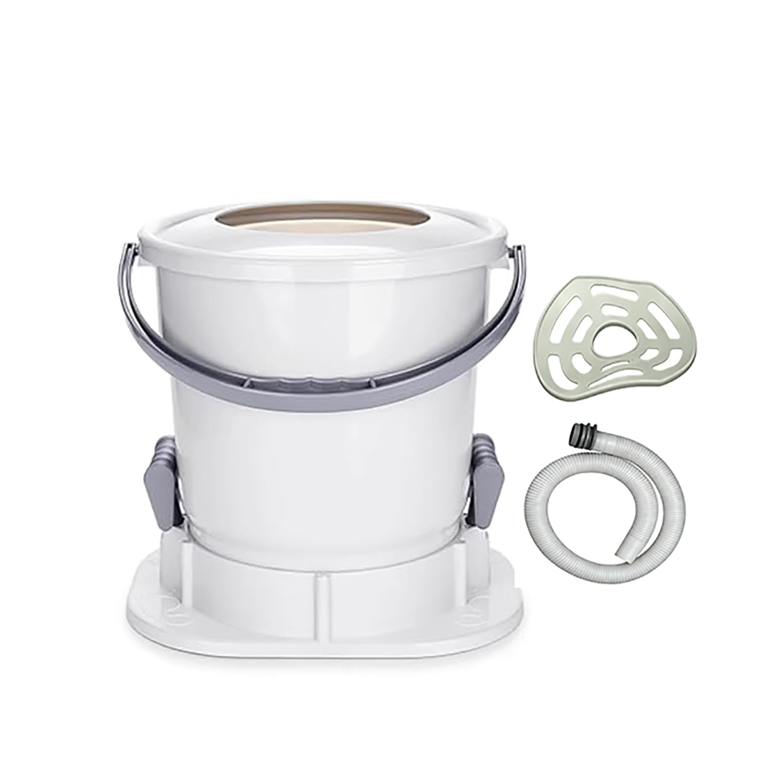 Spin Dryer Manual for Clothes, Dimensions: 35x36.5x39cm, 10S Fast Dehydration, with Handle, No Electricity Required (2500RPM / Min), for Home, Dorm, RV,White
