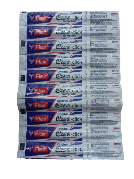 Image of Flair Ezee Click Blue Ball Pen Refill Pack of (50-Blue)