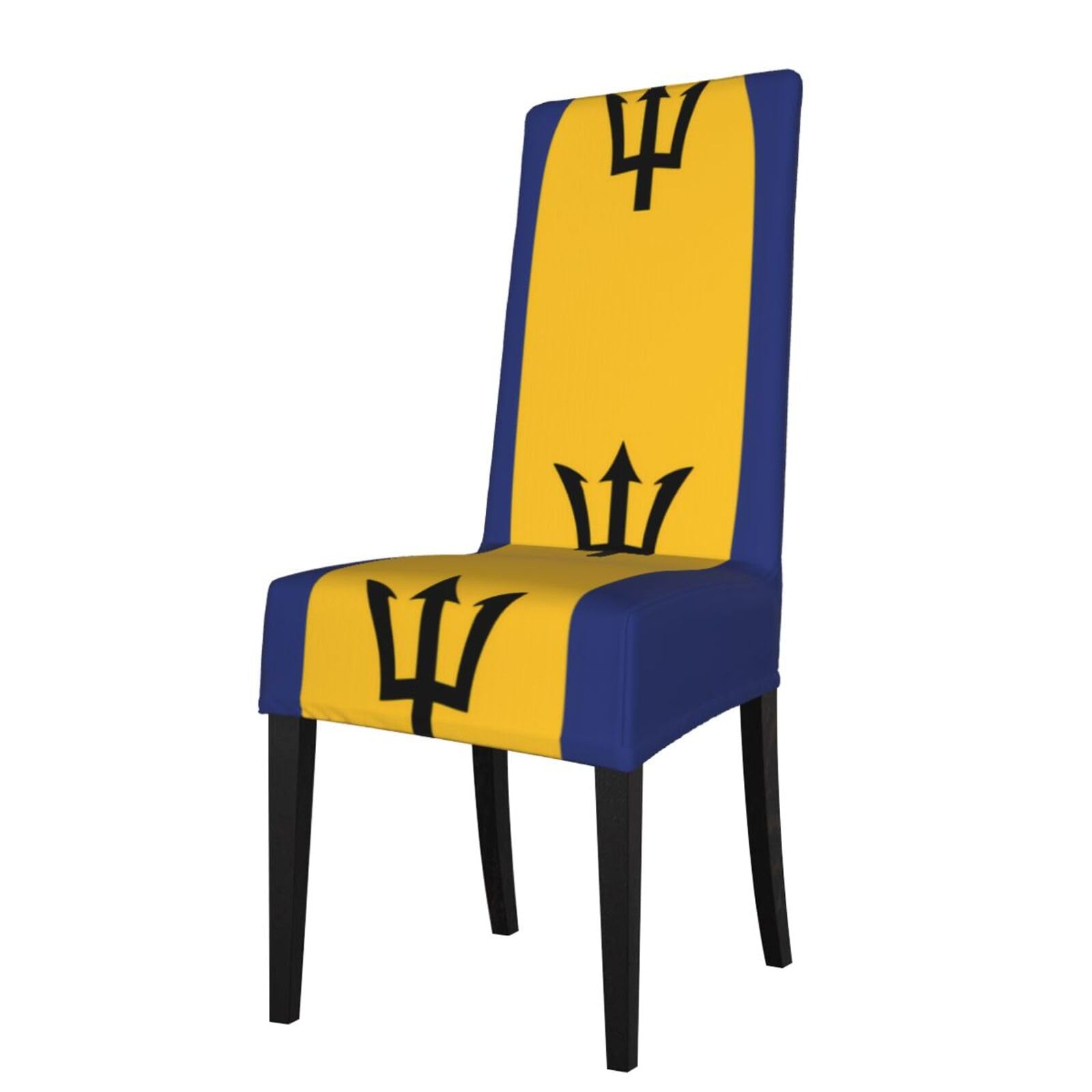 YYHHAOFA Flag of Barbados Prints Protection Cover for Dining Chair - Stretch Slipcovers, Easy Refresh for Your Dining Room & Event Decor