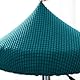 IMIKEYA Hockerbezug Rund, Durchmesser 30cm-40cm Barhockerbezug Rund Hochelastischer Waschbar Drehstuhlhockerbezug Runde Hockerbezug Staubdicht Stuhlbezug, Pfau blau