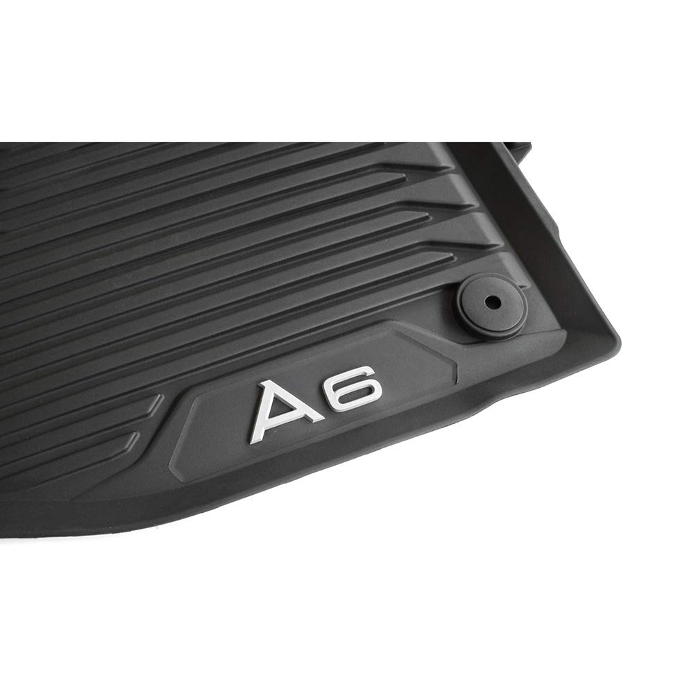 Audi 4K1061501041 4K0061511041 Premium Gummi Fußmatten 4X Gummimatten Allwettermatten schwarz, mit A6 Schriftzug, nur für Typ C8 4A ab Modelljahr 2019