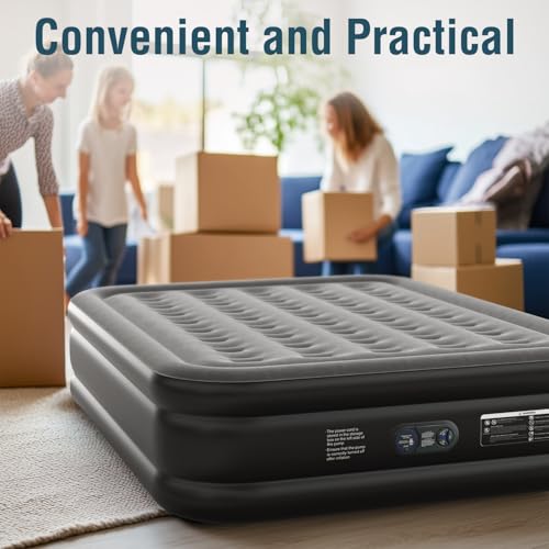 Ezyrest Queen Air Mattress Queen with Built in Pump 16" Double Height Portable Air Bed for Guest Indoor の商品画像 6