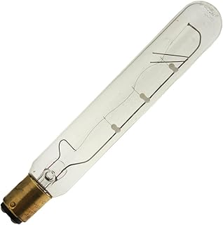 Sylvania 25 Watt T6.5 Light Bulb with Clear Finish Double Contact Bayonet Base 120 Volt - 25T6.5/DC 120V model number 18129-SYL