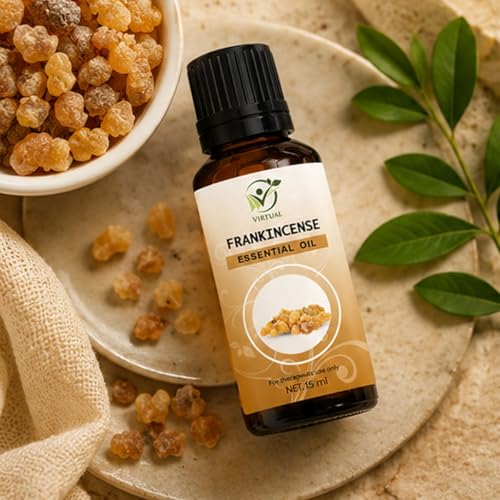 Image of VIRTUAL Frankincense Essential Oil 15ml Pure Aromatherapy Essential Oil for Diffuser Massage Spa Relaxation Home Fragrance and Wellness