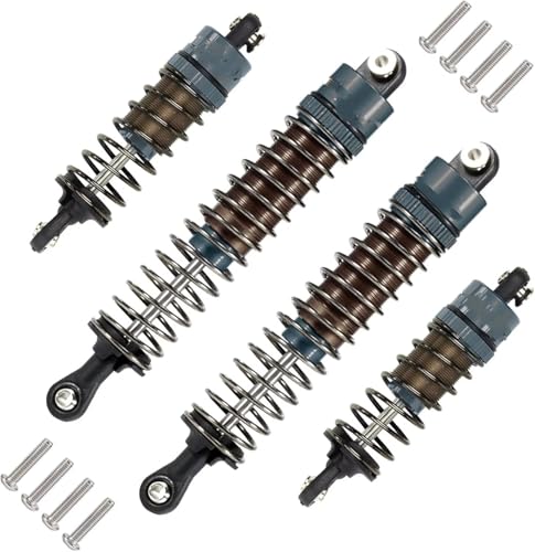 RCカー用ショックアブソーバー For Tamiya For TT-02B DT-02 DT-03 1/10 70 Mm 95 Mm フロントリアオイル充填ショックアブソーバーキット オフロード車両アップグレードパーツ(Gray)
