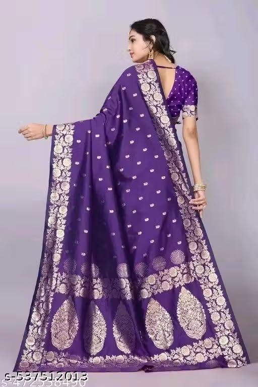 Image of Yashika Women Banarasi Kanjivaram Silk Woven Saree Set with Blouse |saree for Women | Saree | New Sari | Saree
