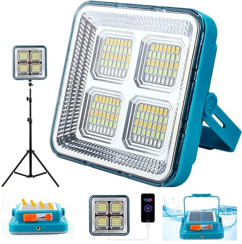 Image of Rechargeable LED Construction Spotlight,Portable LED Spotlight 4 Modes LED Floodlight 12000mAh USB Charging Foldable Work Light for Construction Site,Camping