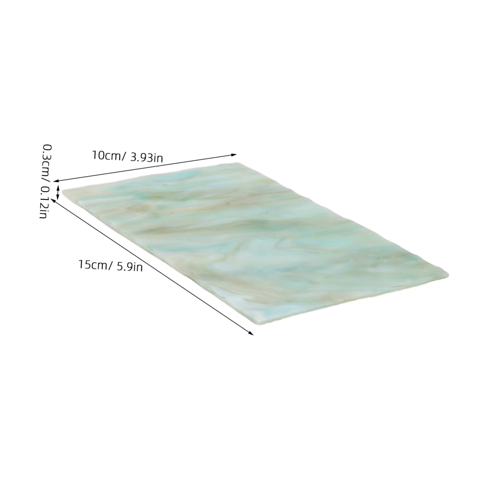 Didiseaon 2pezzi Vetro Texture Ondulata per Mosaico Fai da Te Forniture Artigianali in Vetro Decorazioni per Casa e Ufficio Piastrelle Uniche