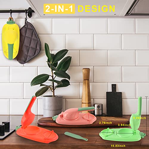 Dumpling Skin Maker Moulds, Press Molds Set Manual Tortilla Press, 10 Seconds To Make Dumplings Empanadas… (Yellow) #TOP6