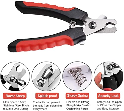 Image of Professional Animal Nail Cutter Clipper Trimmer Filer for Small, Medium and Large Dogs, Puppies, Cats and Kittens Claw Grooming Tool Set (Nail Clipper) (Medium)