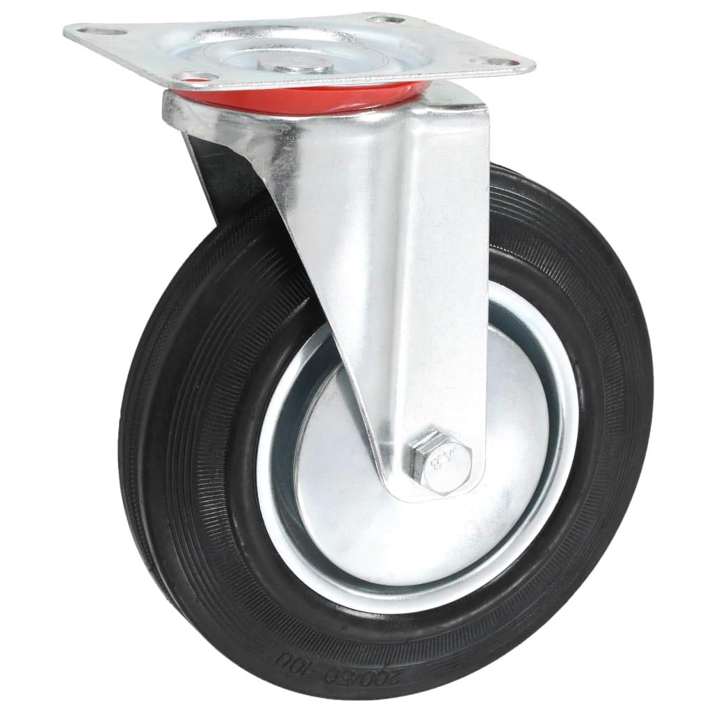 vidaXL 32x Lenkrollen Transportrollen Laufrollen Möbelrollen Schwerlastrollen Laufrolle Rollen Industrierolle Lenkrolle Möbelrolle 200mm Gummi Eisen