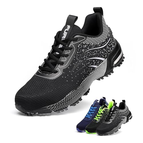 Image of Furuian Steel Toe Shoes for Men & Women Lightweight Safety Work Shoes Comfortable Steel Toe Sneakers Warehouse Industry Work Sneakers