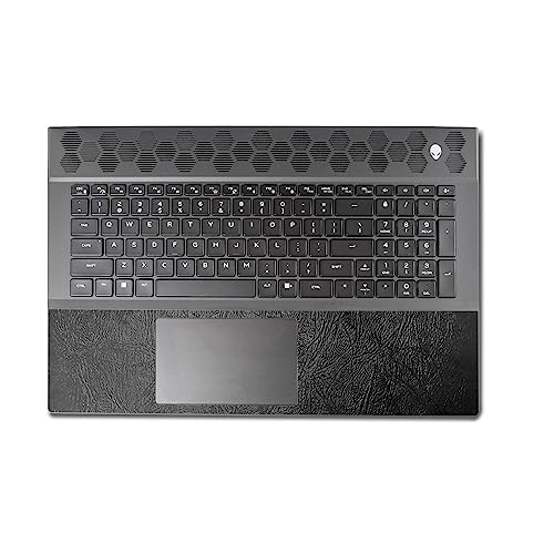 Image of MightySkins Skin Compatible with Alienware M18 R1 (2023) Full Wrap Kit - Black Leather | Protective, Durable, and Unique Vinyl Decal wrap Cover | Easy to Apply & Change Styles | Made in The USA