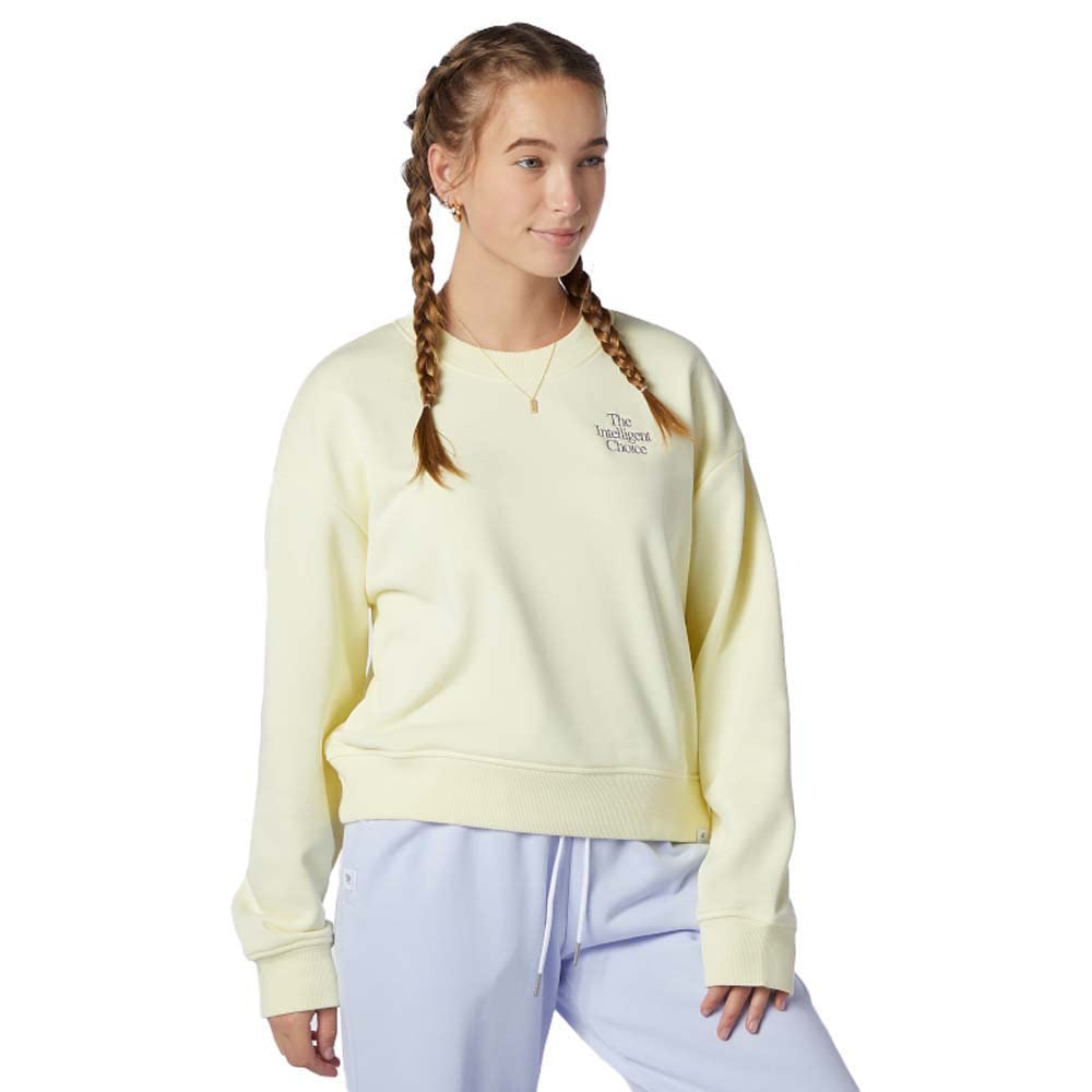 New Balance Saturn Yellow Intelligent Choice Crew Sweatshirt M